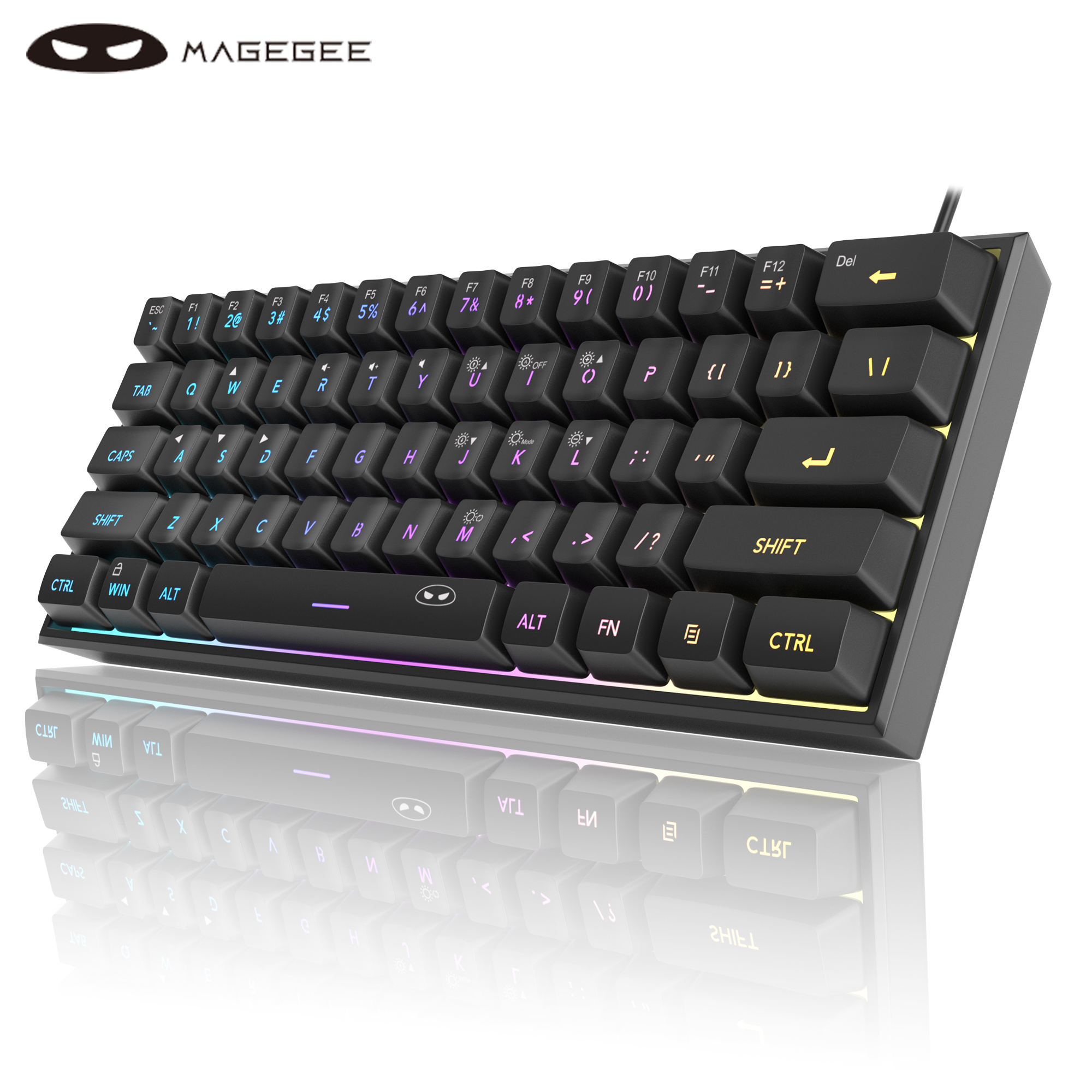 Gaming Keyboard 1 Hand - MageGee Mini 60% Gaming Keyboard, RGB