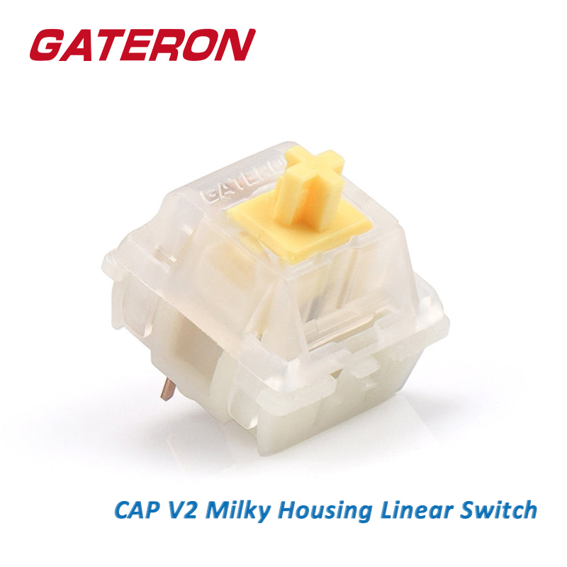 Gaming Keyboard Ergo - GATERON CAP Milky Yellow Linear KS-25