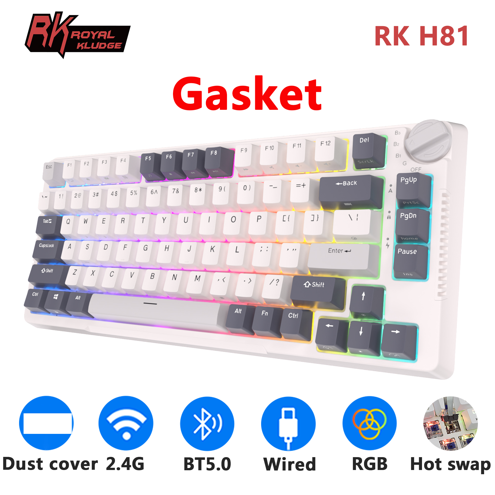 Gaming Keyboard Mobile - RK H81 Royal Kludge Gasket Structure