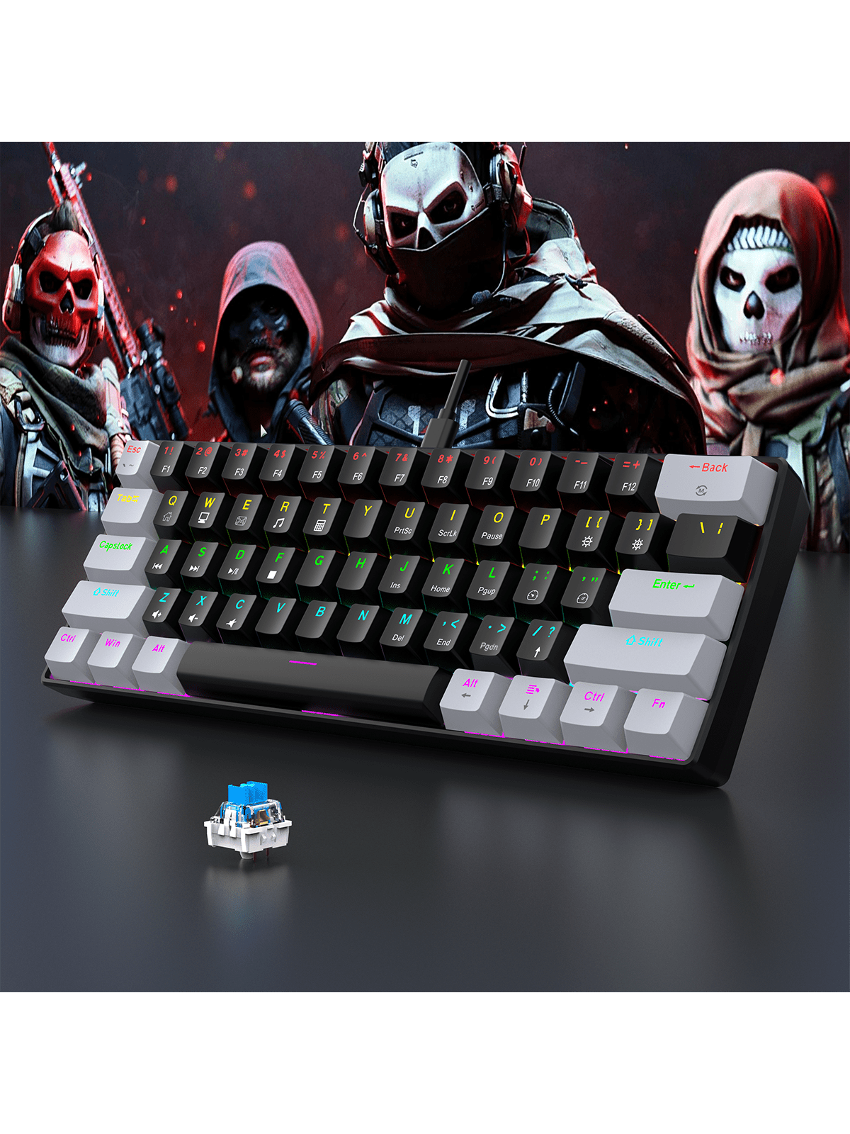 60% Wired Gaming Mechanical Ke - Gaming Keyboard Half recension och pris
