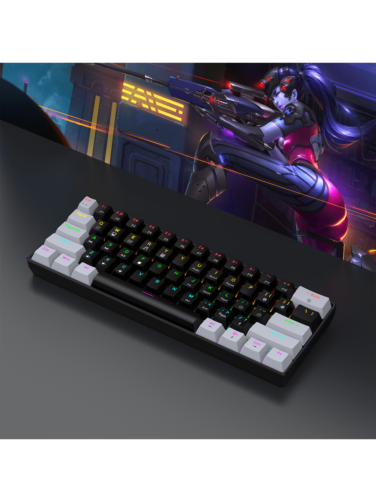 60% Wired Gaming Mechanical Ke - Gaming Keyboard Half recension och pris