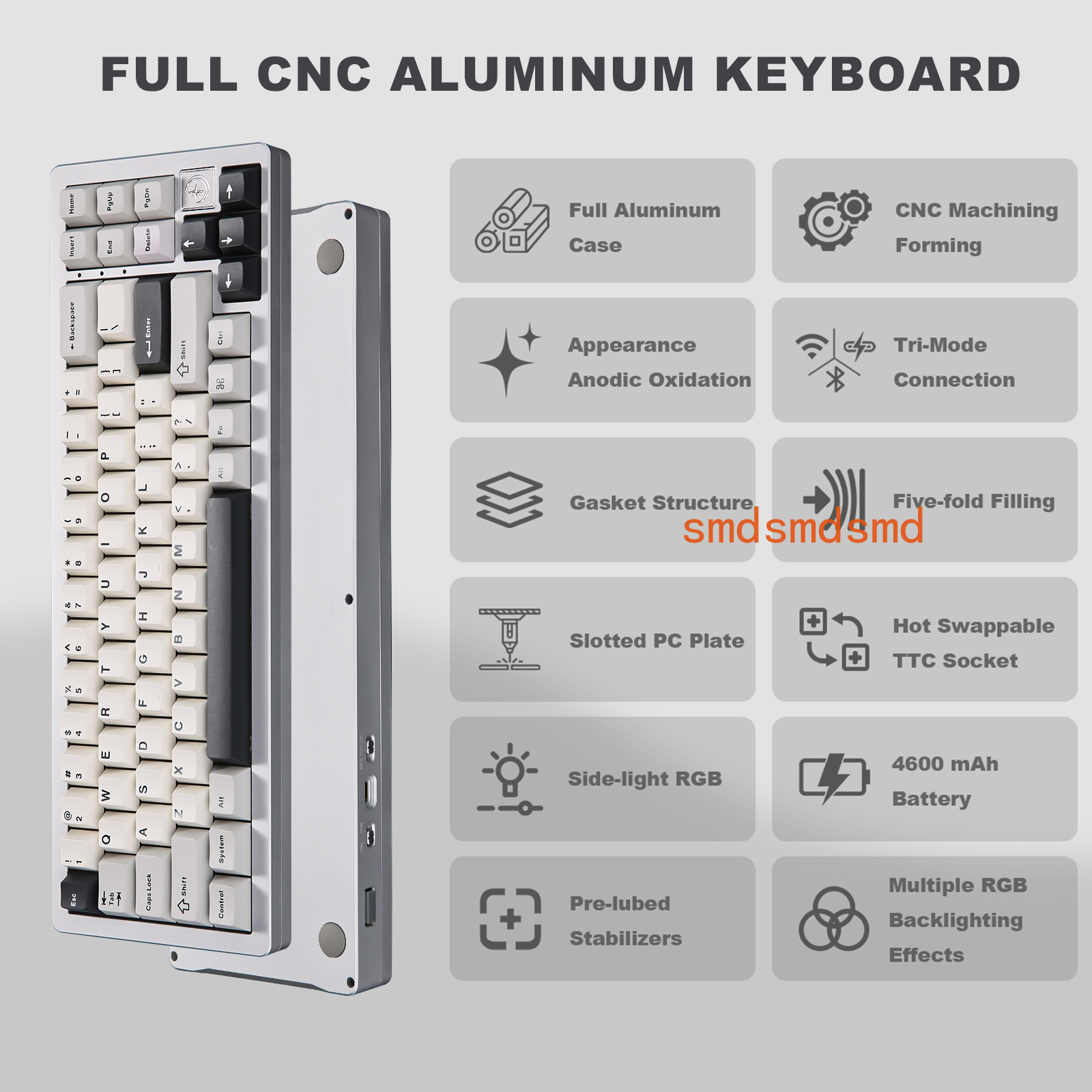 AL71 Silver CNC Aluminum Mecha - Keyboard Gaming Mac recension och pris