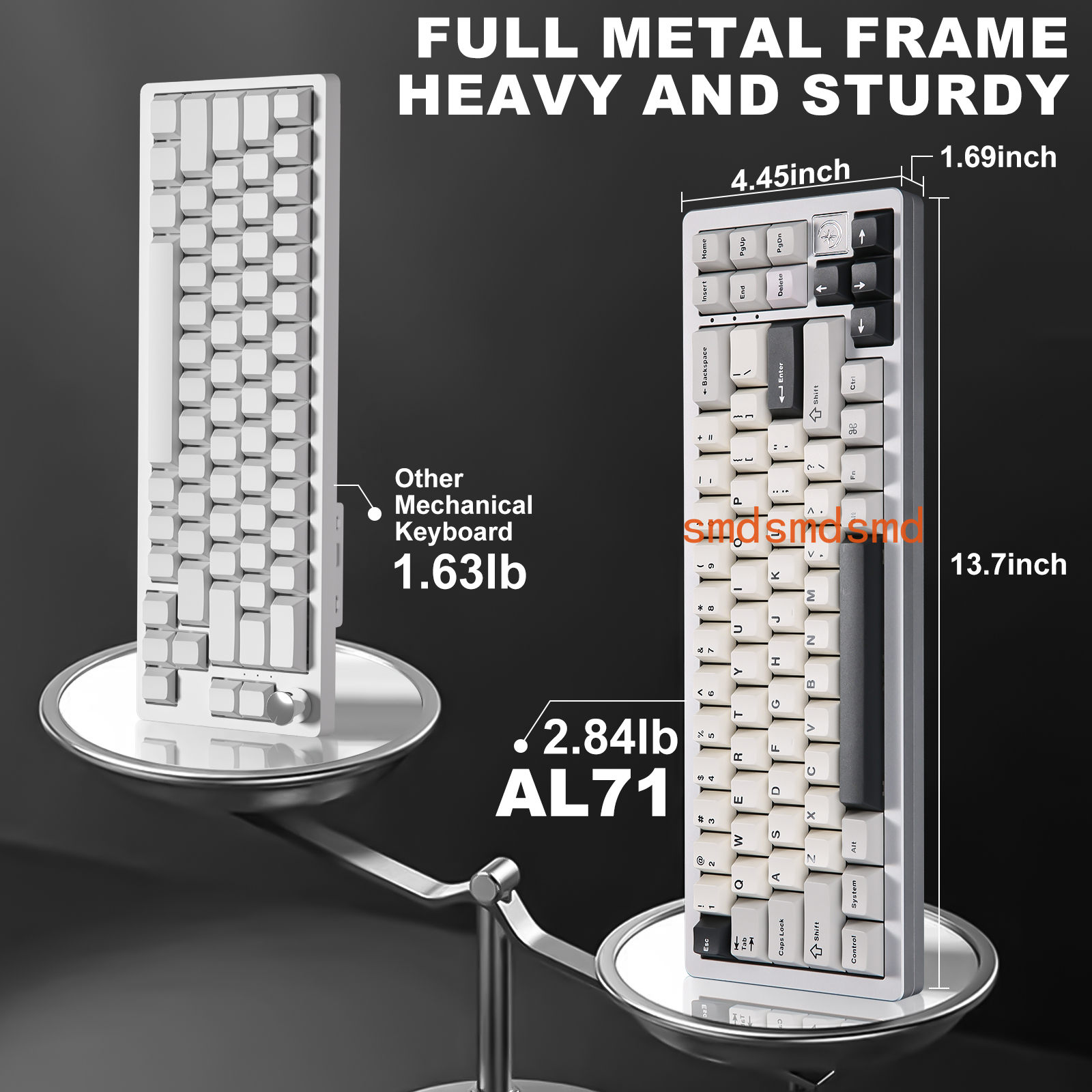 AL71 Silver CNC Aluminum Mecha - Keyboard Gaming Mac recension och pris