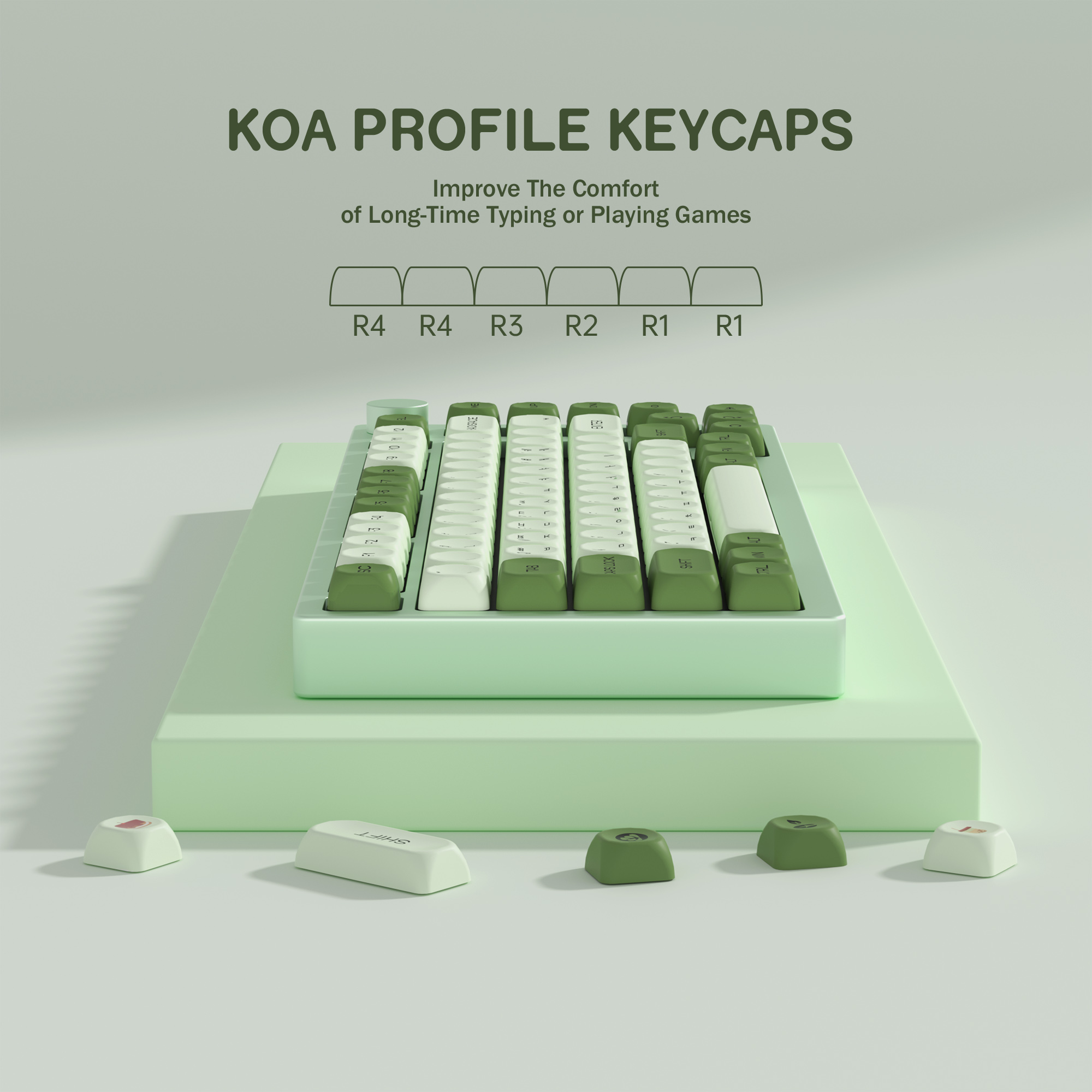 KBDiy Matcha Korean Keycap Gre - Gaming Keyboard Number Pad recension och pris