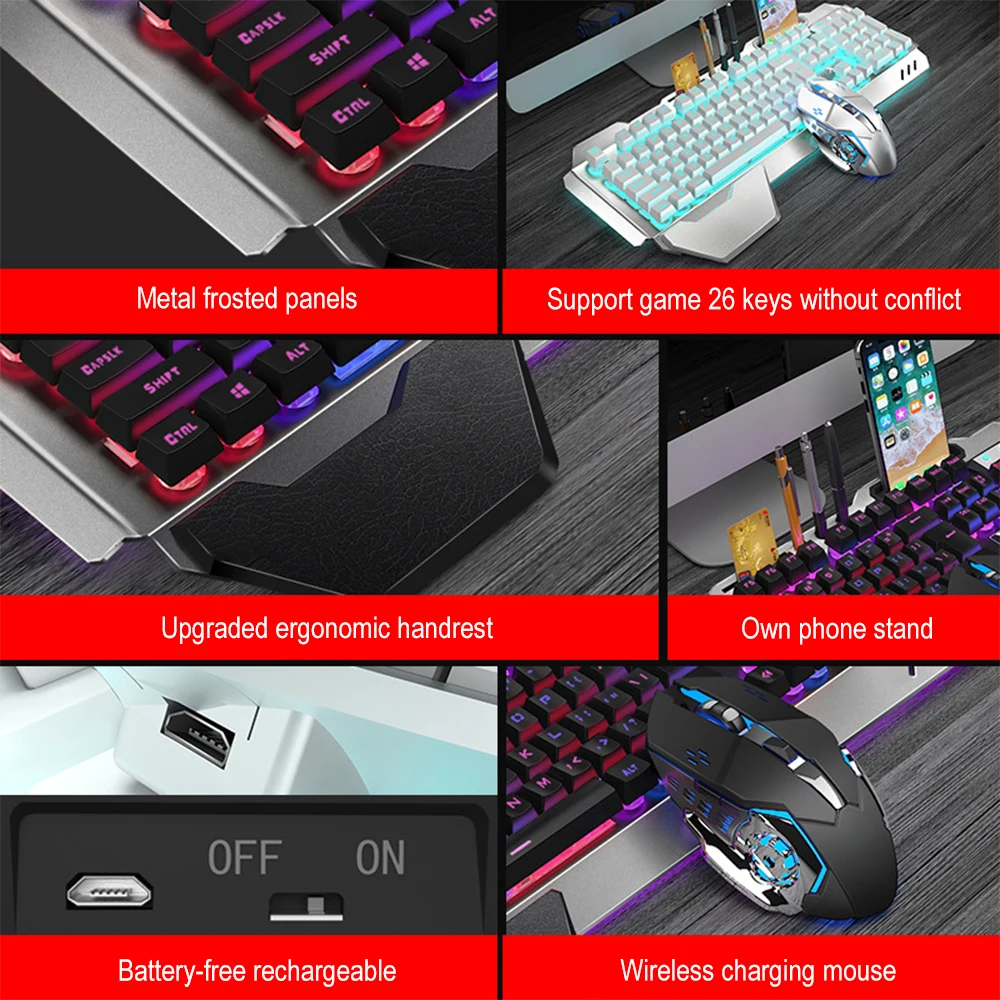 K680 Rechargeable 2.4G wireles - Gaming Keyboard Bluetooth recension och pris