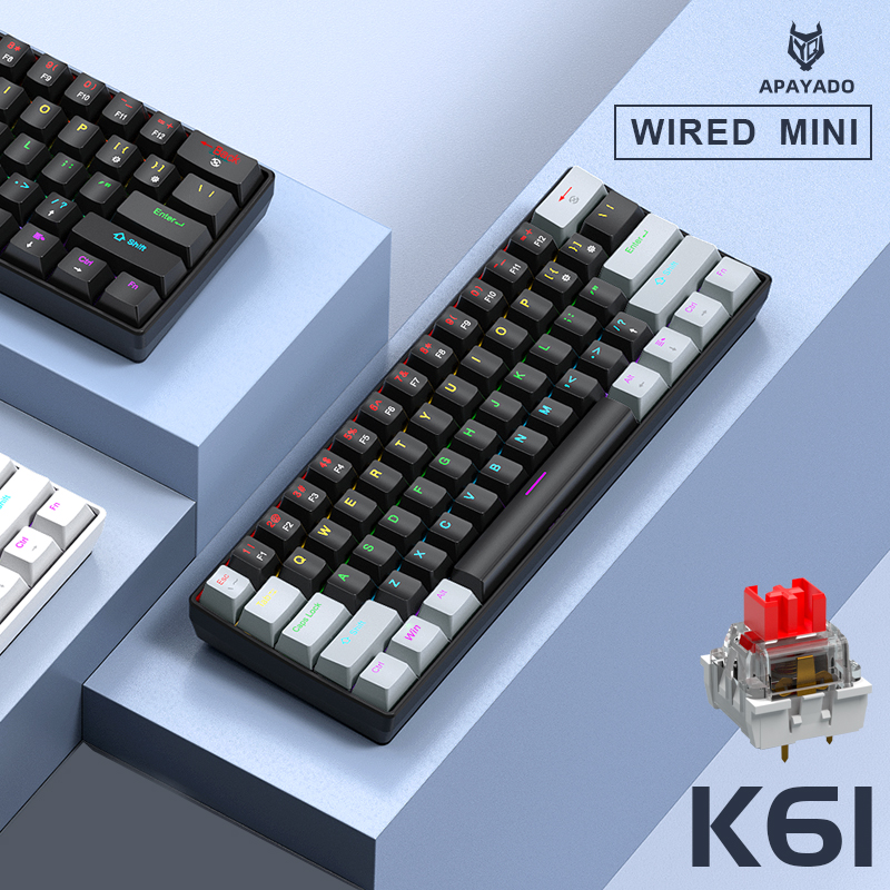 APAYADO K61 Mini Mechanical Ke - Gaming Keyboard Half recension och pris