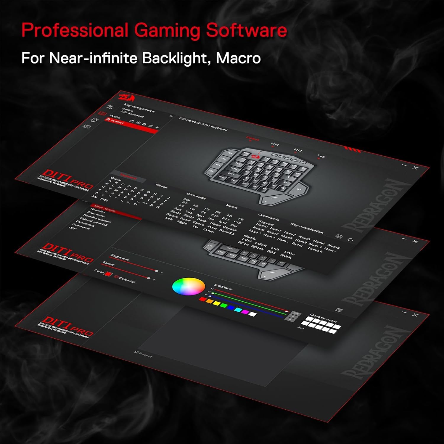 Redragon K585 PRO Wireless One - Gaming Keyboard 1 Hand recension och pris