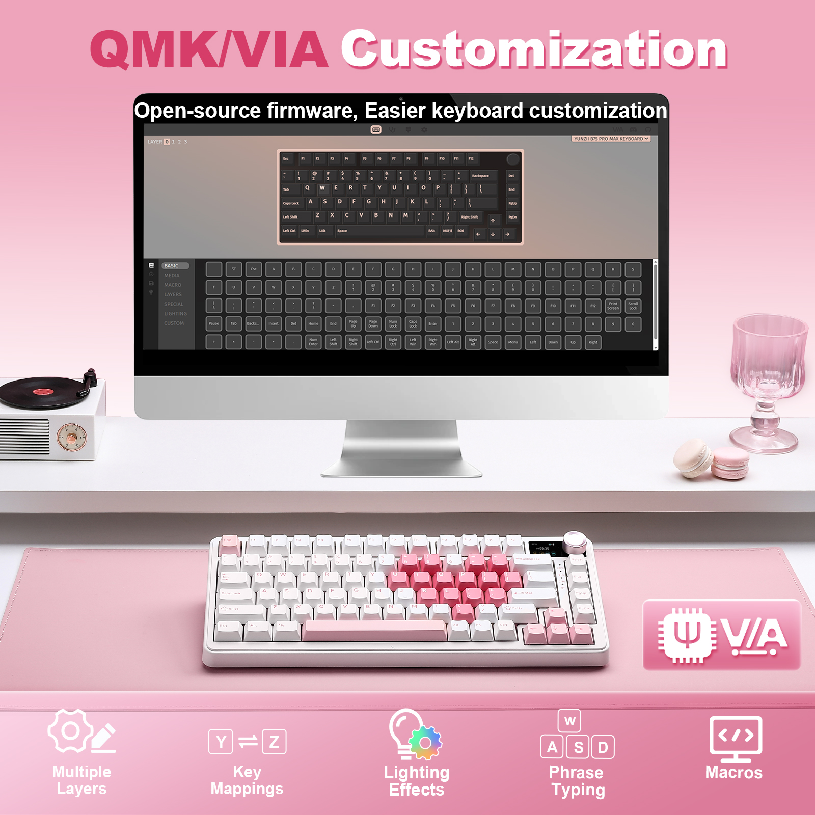 YUNZII B75 PRO MAX Wireless Me - Keyboard Gaming Mac recension och pris