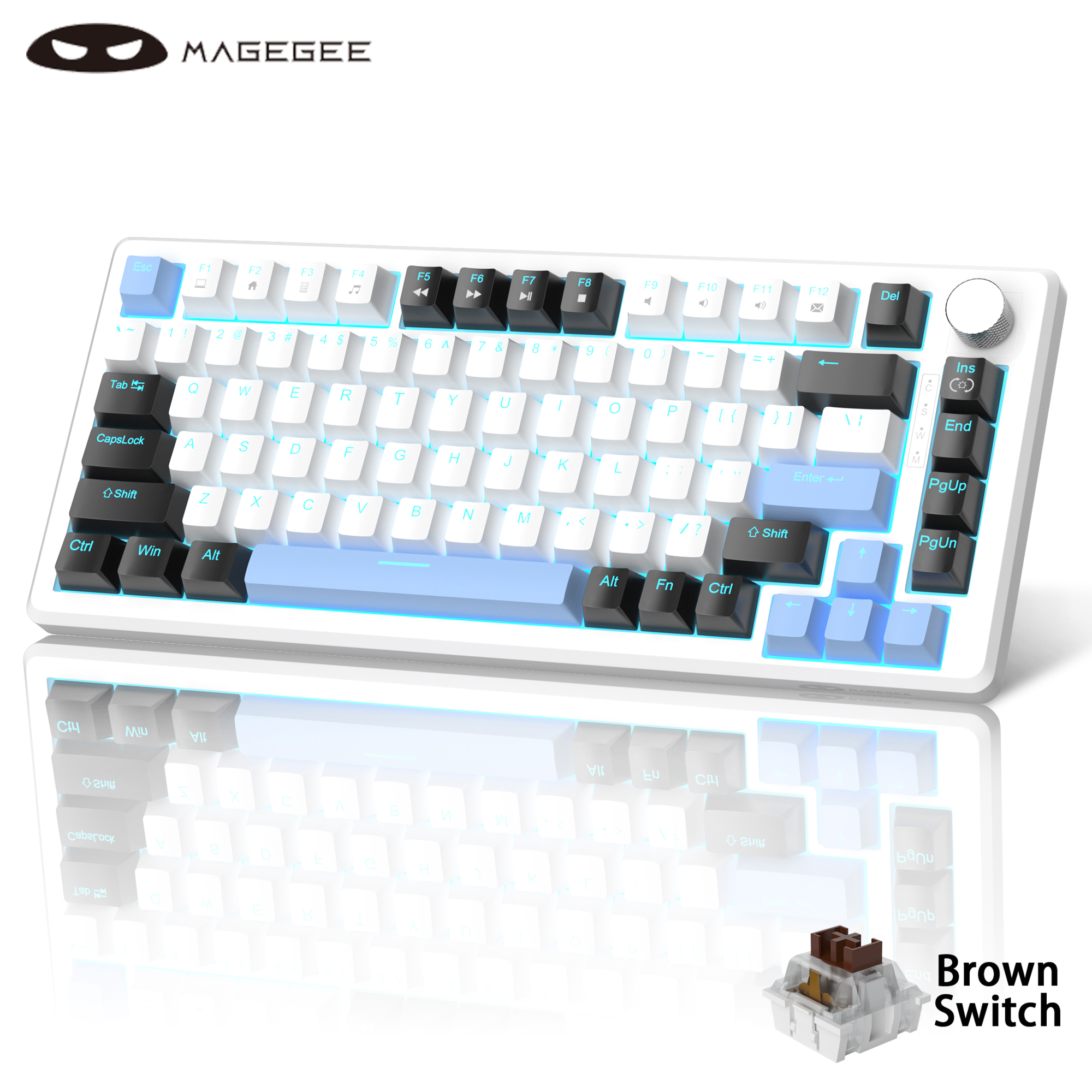 MageGee 75% Mechanical Gaming  - Gaming Keyboard Blue Switches recension och pris