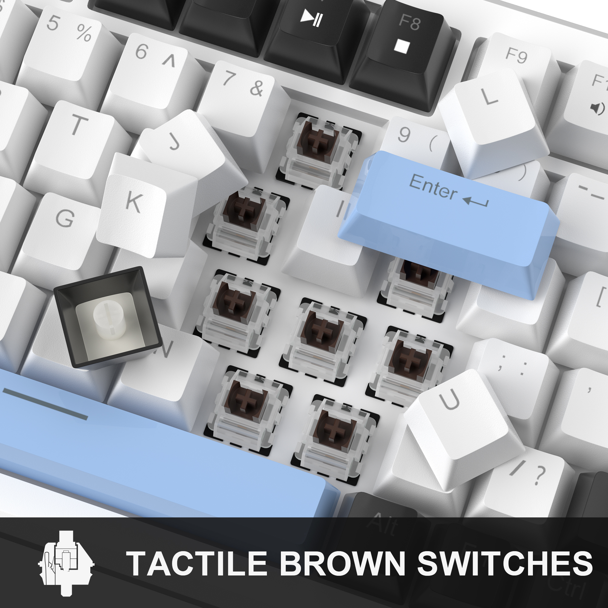 MageGee 75% Mechanical Gaming  - Gaming Keyboard Blue Switches recension och pris