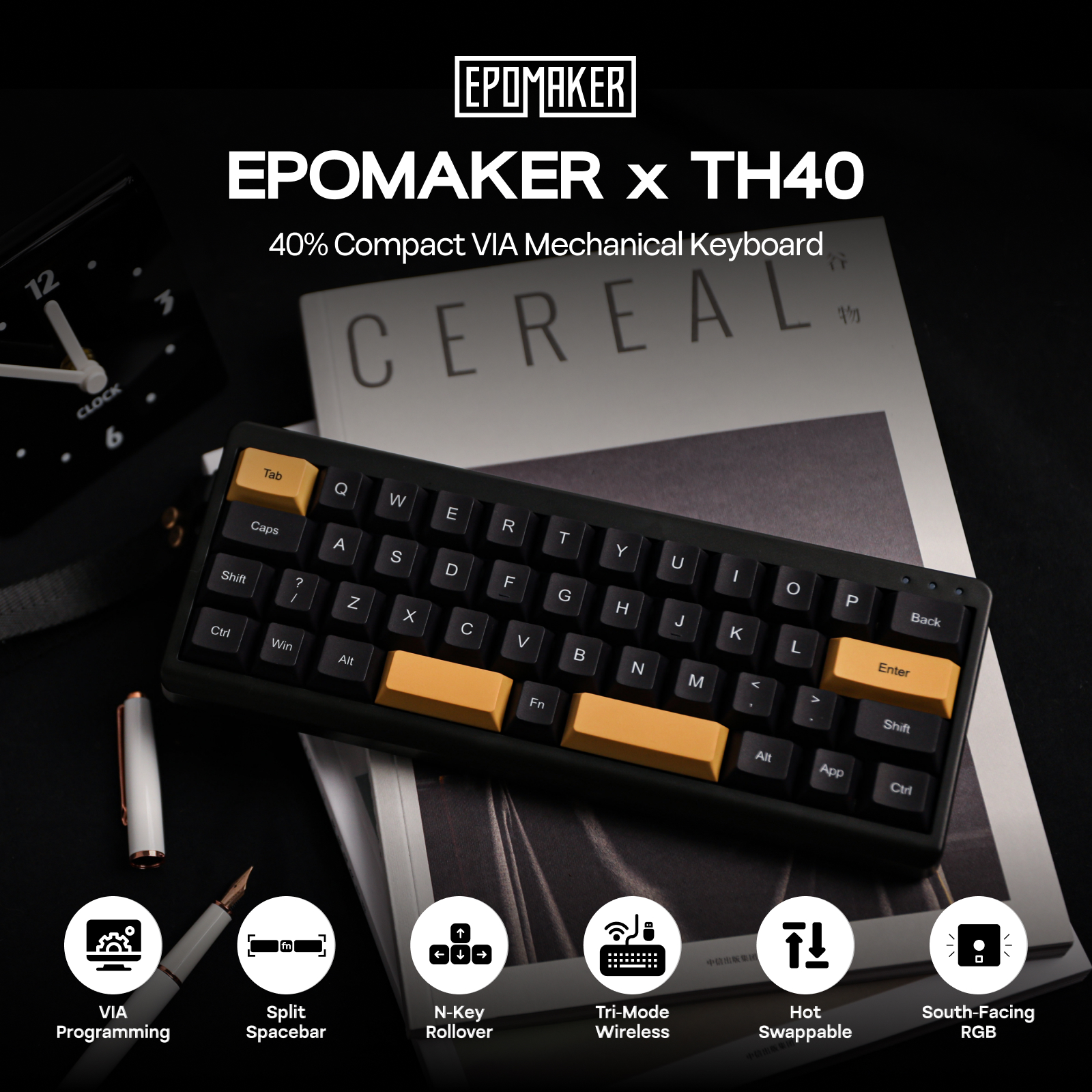EPOMAKER TH40 VIA Ultra-Compac - Gaming Keyboard Half recension och pris