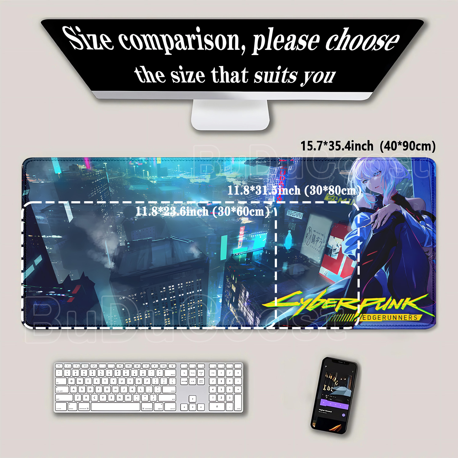 C-Cyberpunk Anime PC XXL Lucy‌ - Gaming Keyboard Typewriter recension och pris