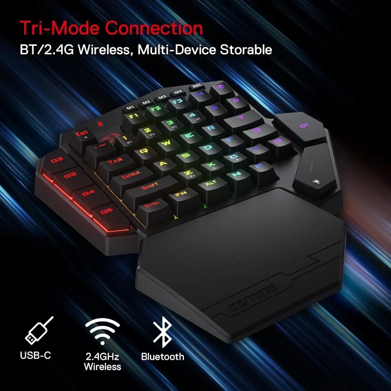 New Redragon K585 PRO Wireless - Gaming Keyboard 1 Hand recension och pris
