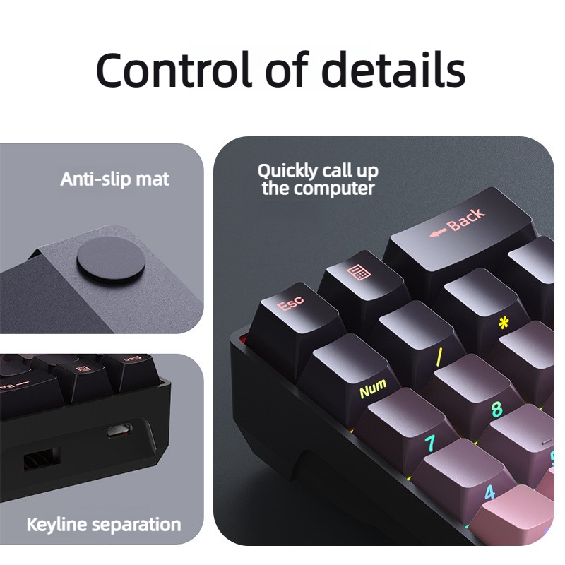 F20 20 Keys Pad Mechanical Num - Gaming Keyboard Number Pad recension och pris