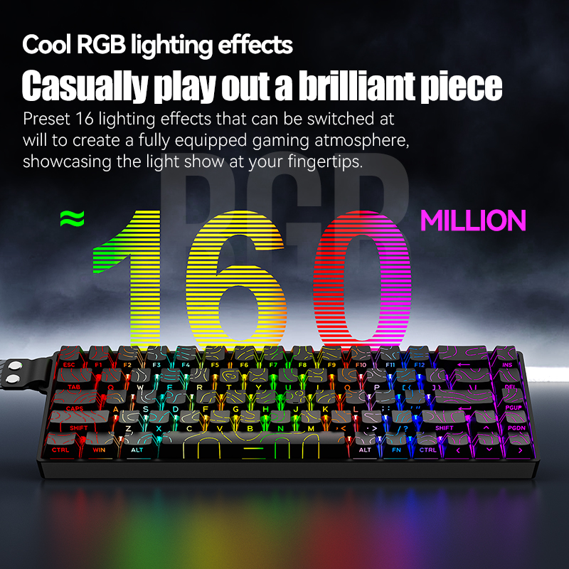 SHIPADOO IK68 Wired Mechanical - Gaming Keyboard Half recension och pris