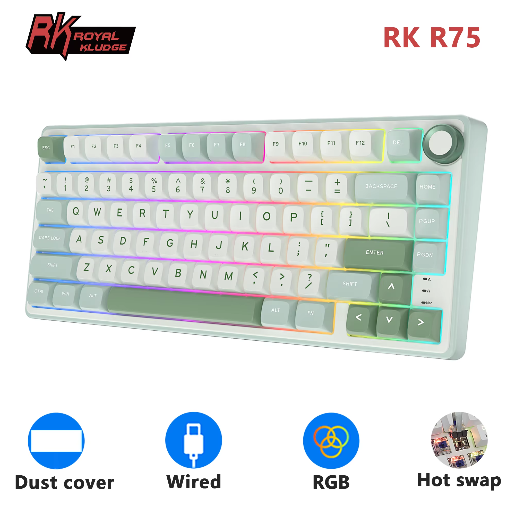 RK Royal Kludge R75 Gasket Wir - Gaming Keyboard Mobile recension och pris