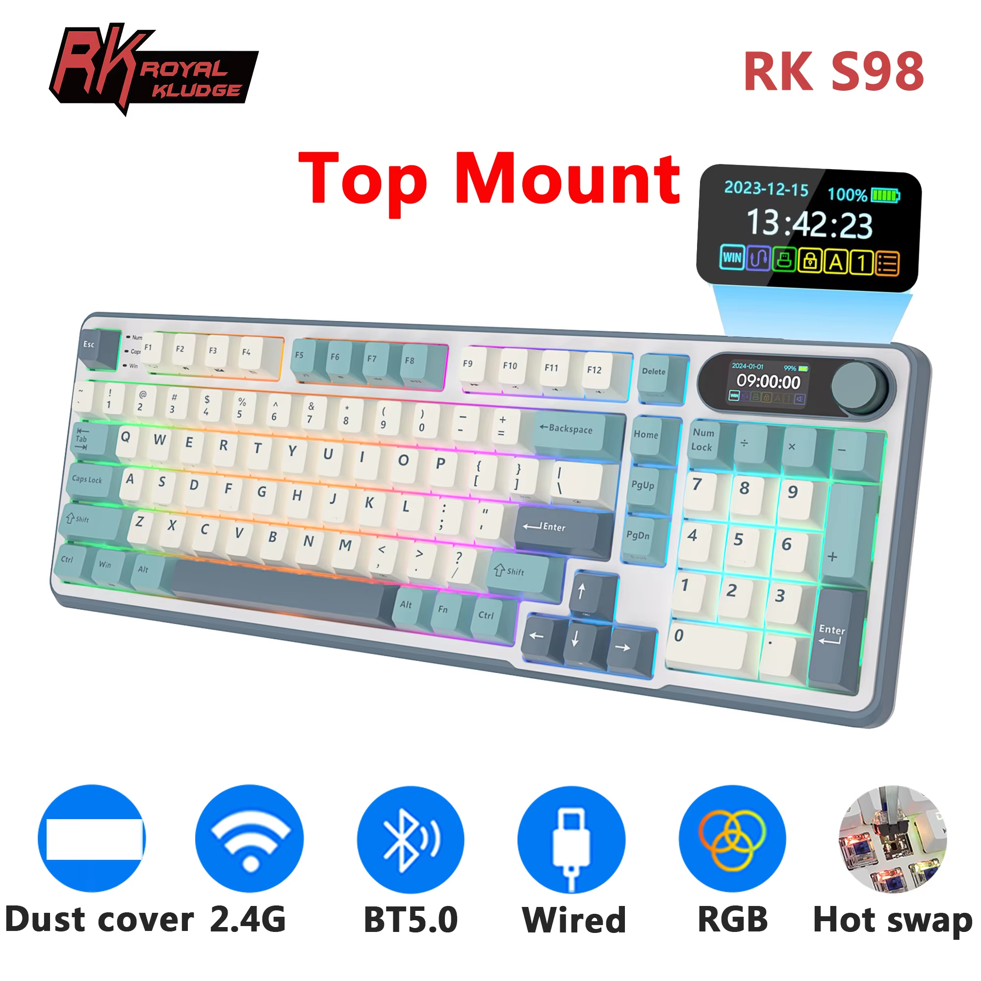 RK ROYAL KLUDGE S98 Mechanical - Gaming Keyboard Mobile recension och pris