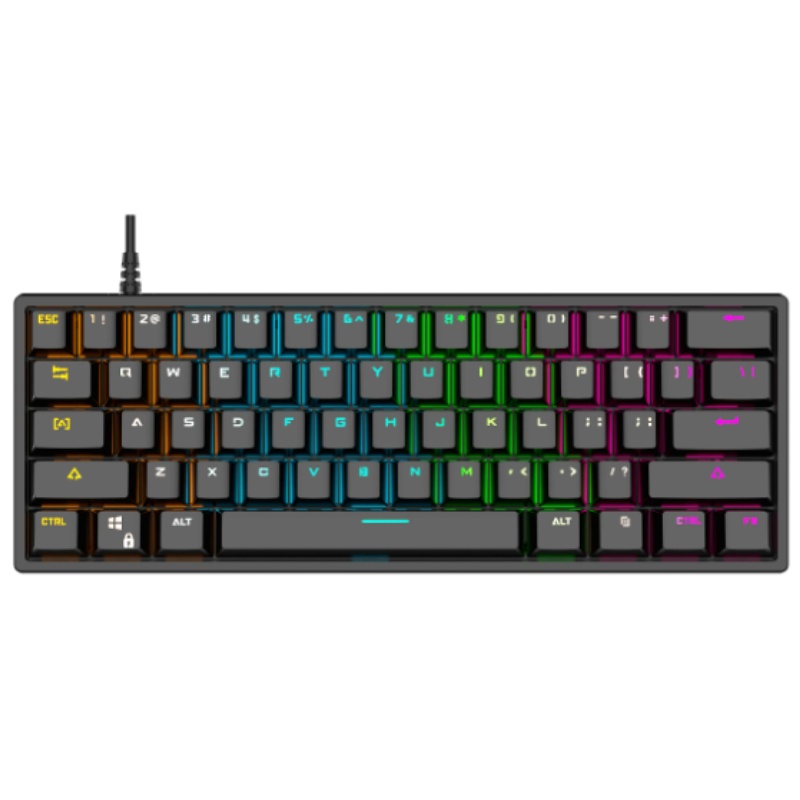 BAJEAL K101 Wired 61-Key Mecha - Gaming Keyboard Blue Switches recension och pris