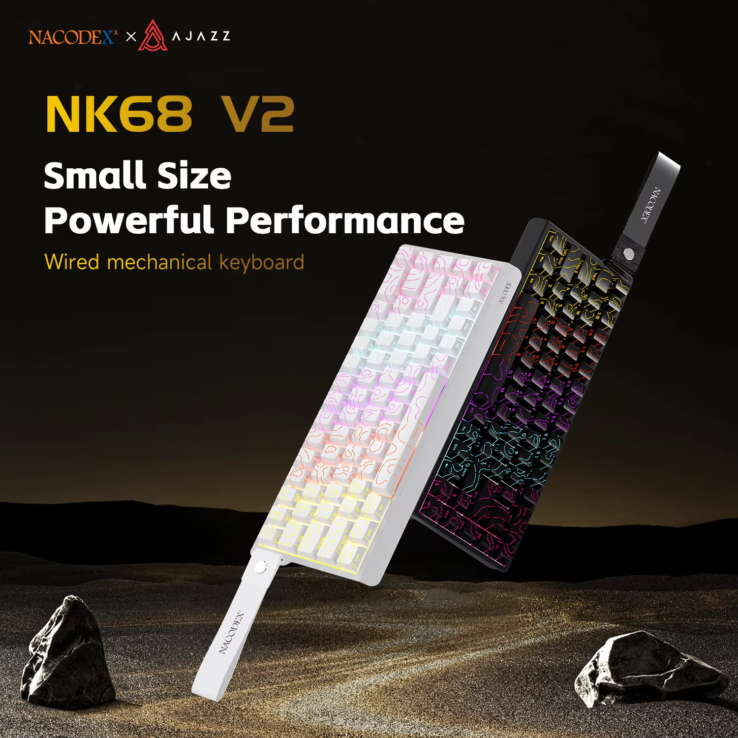 AJAZZ NK68V2 Single-Mode Wired - Gaming Keyboard Blue Switches recension och pris