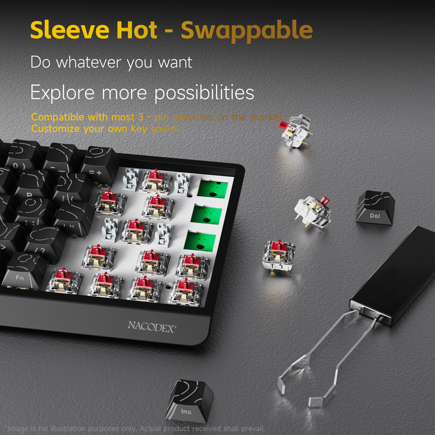 AJAZZ NK68V2 Single-Mode Wired - Gaming Keyboard Blue Switches recension och pris