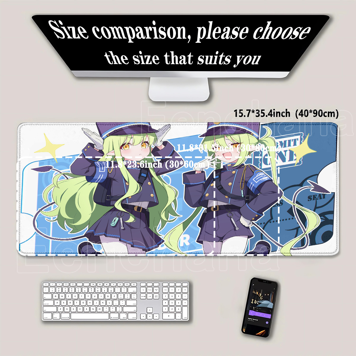 Gaming Mousepad Blue Archive H - Gaming Keyboard Typewriter recension och pris