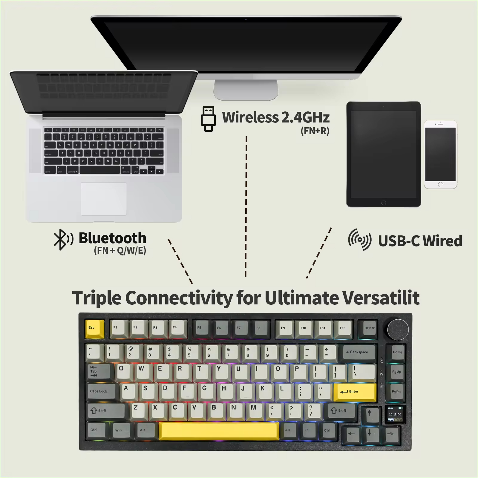 Ajazz AK820 Pro 75% Gasket-mou - Gaming Keyboard Mobile recension och pris