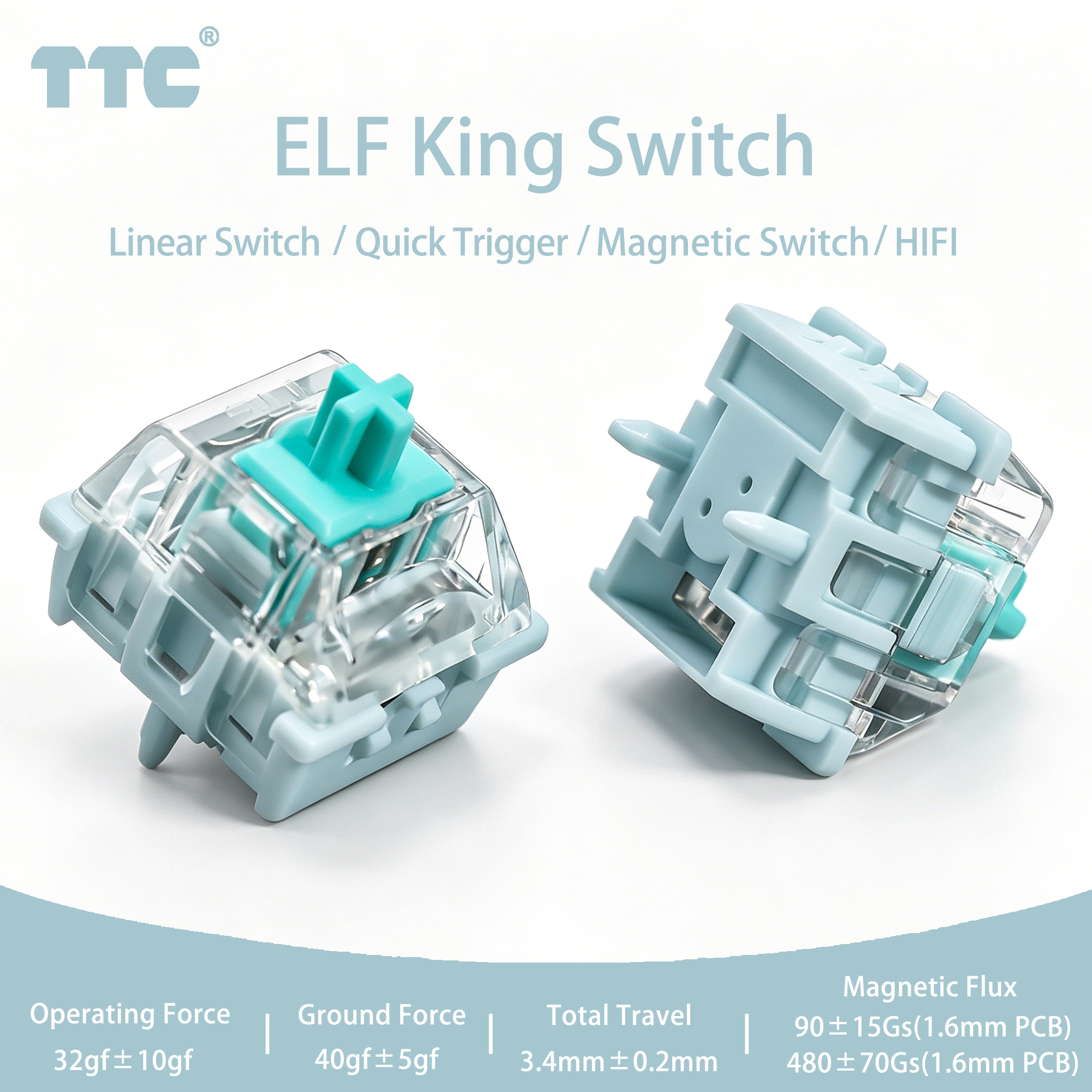 TTC ELF King Magnetic Switches - Gaming Keyboard Ergo recension och pris