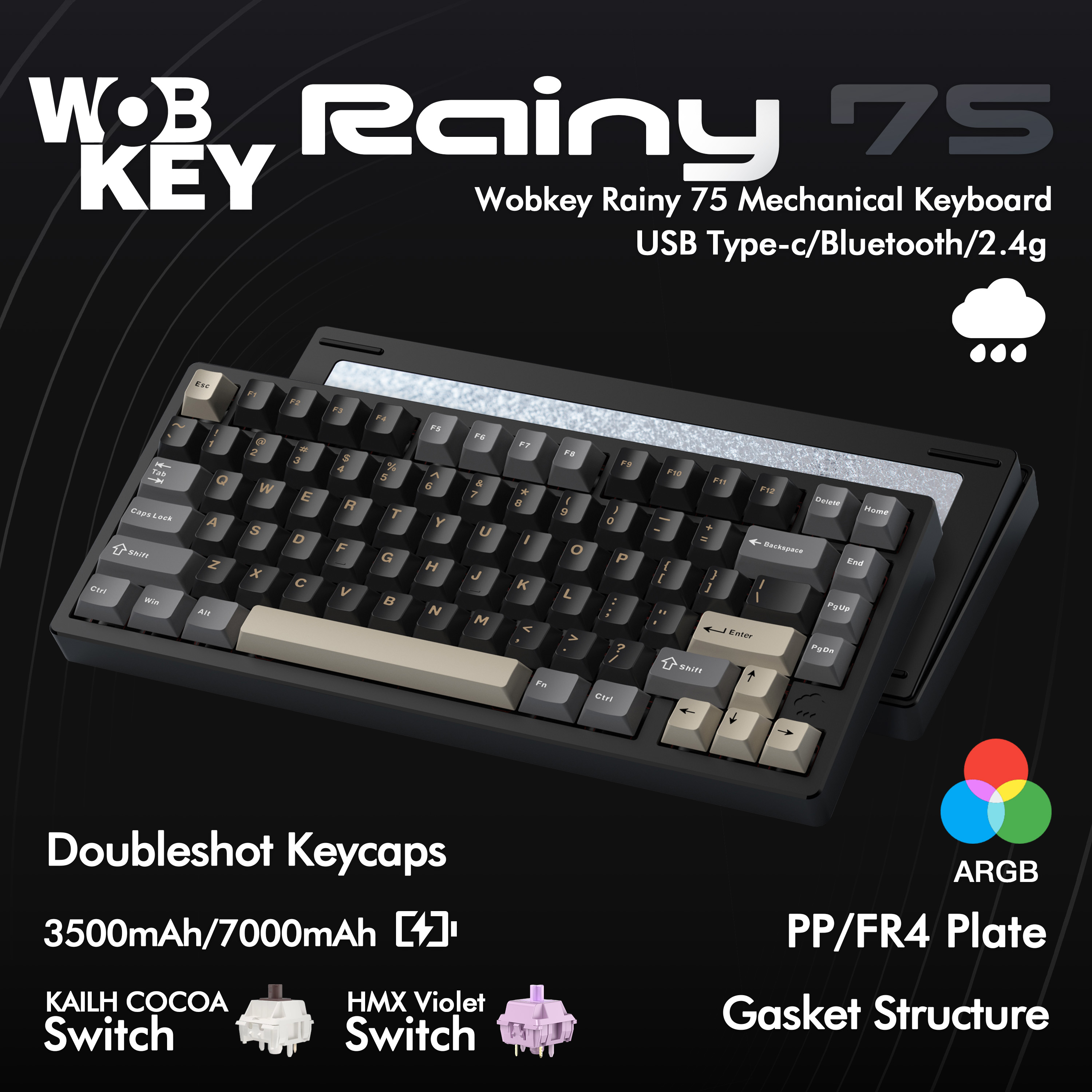 WOBKEY WOB Rainy75 Mechanical  - Keyboard Gaming Mac recension och pris