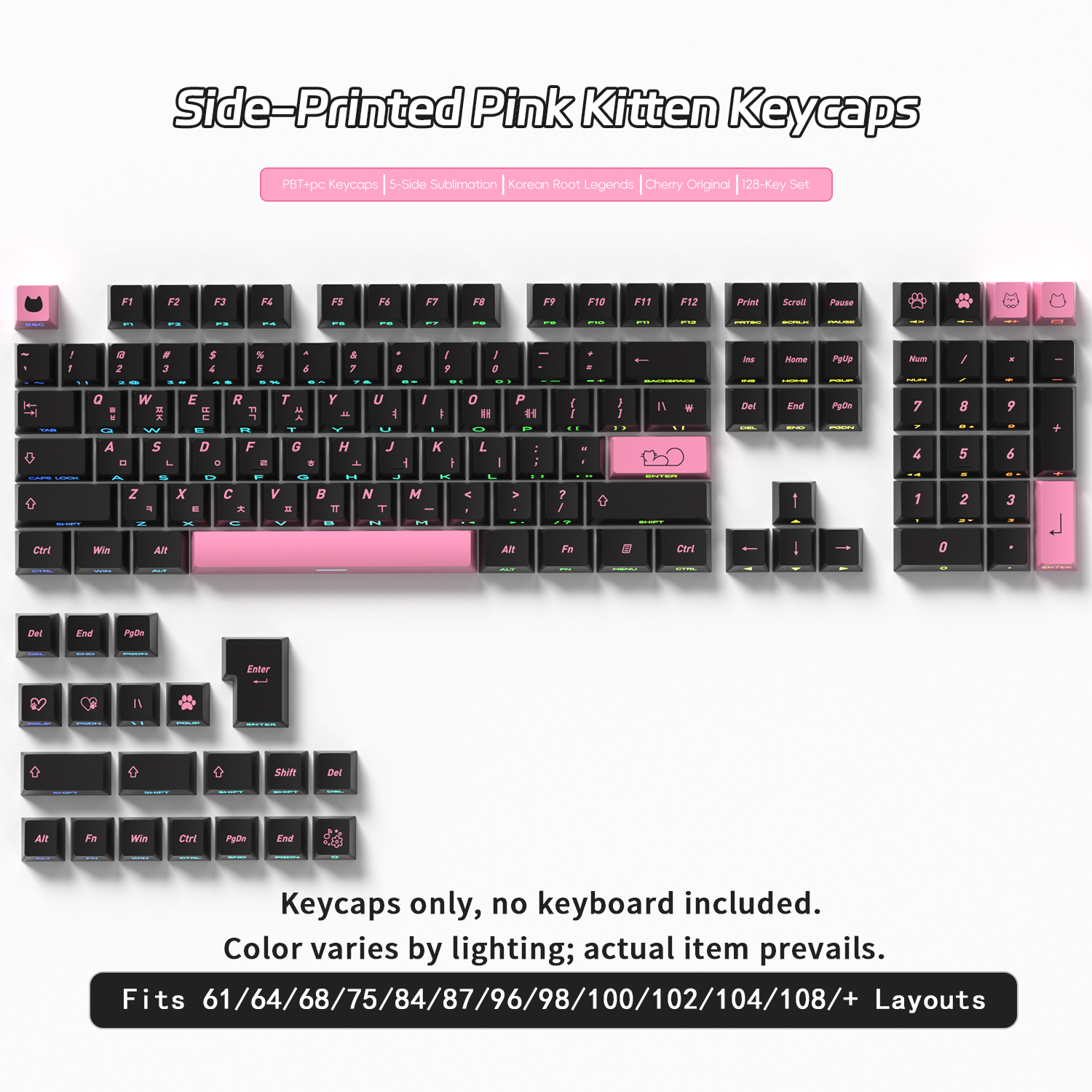 Cute Cat Side Printed Korean K - Gaming Keyboard Typewriter recension och pris