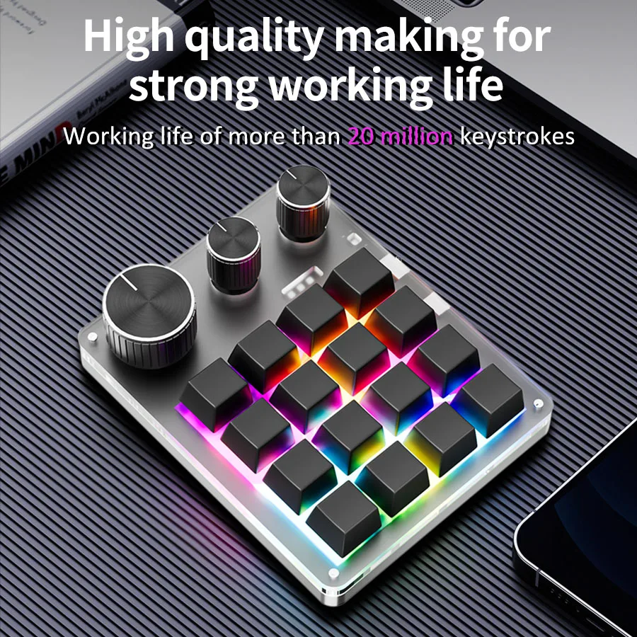 2.4G Customize Bluetooth 3 Mod - Gaming Keyboard 1 Hand recension och pris