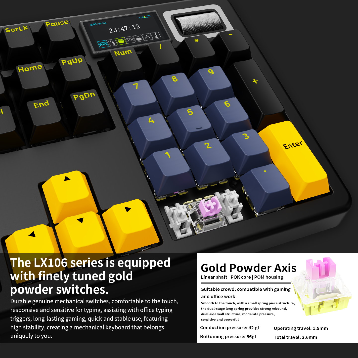LDON LX106 Wireless Mechanical - Gaming Keyboard Blue Switches recension och pris