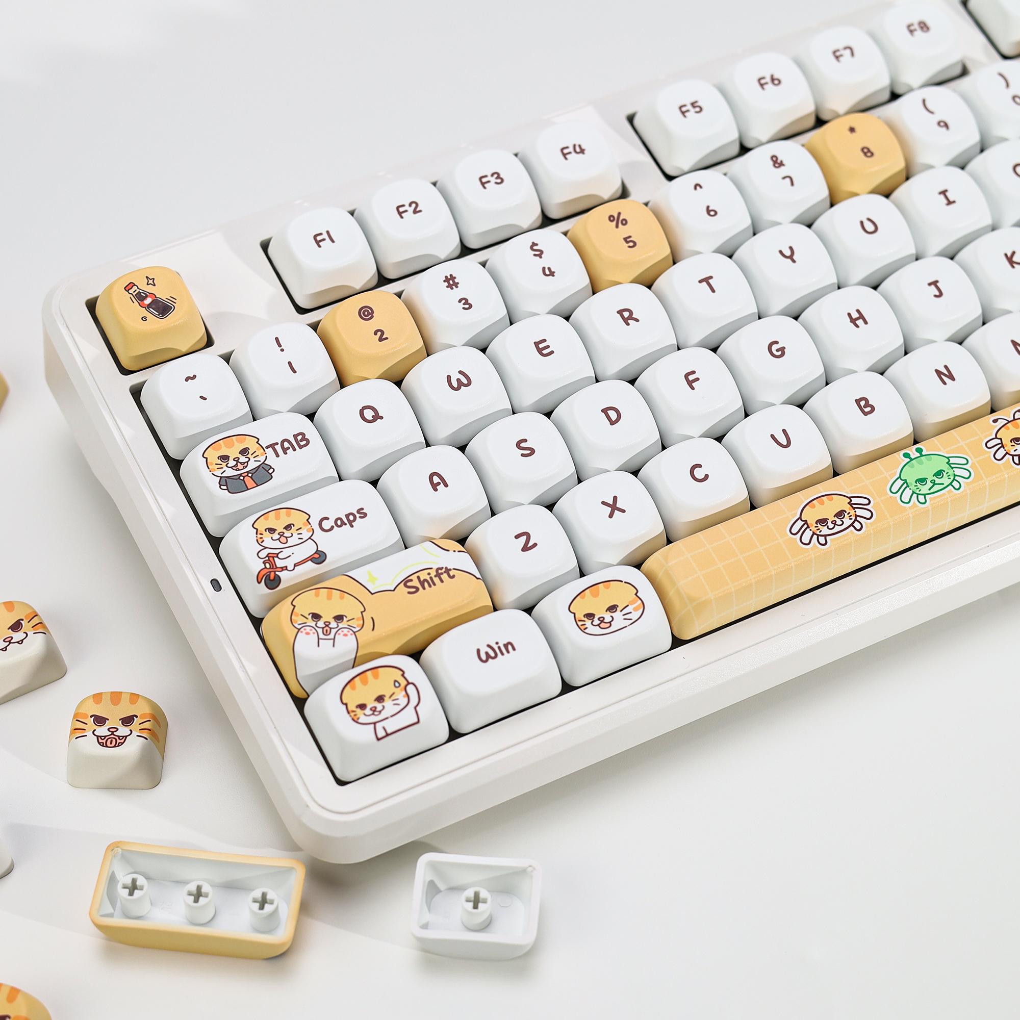KBDiy Cute Bad Cat Theme Keyca - Gaming Keyboard Number Pad recension och pris
