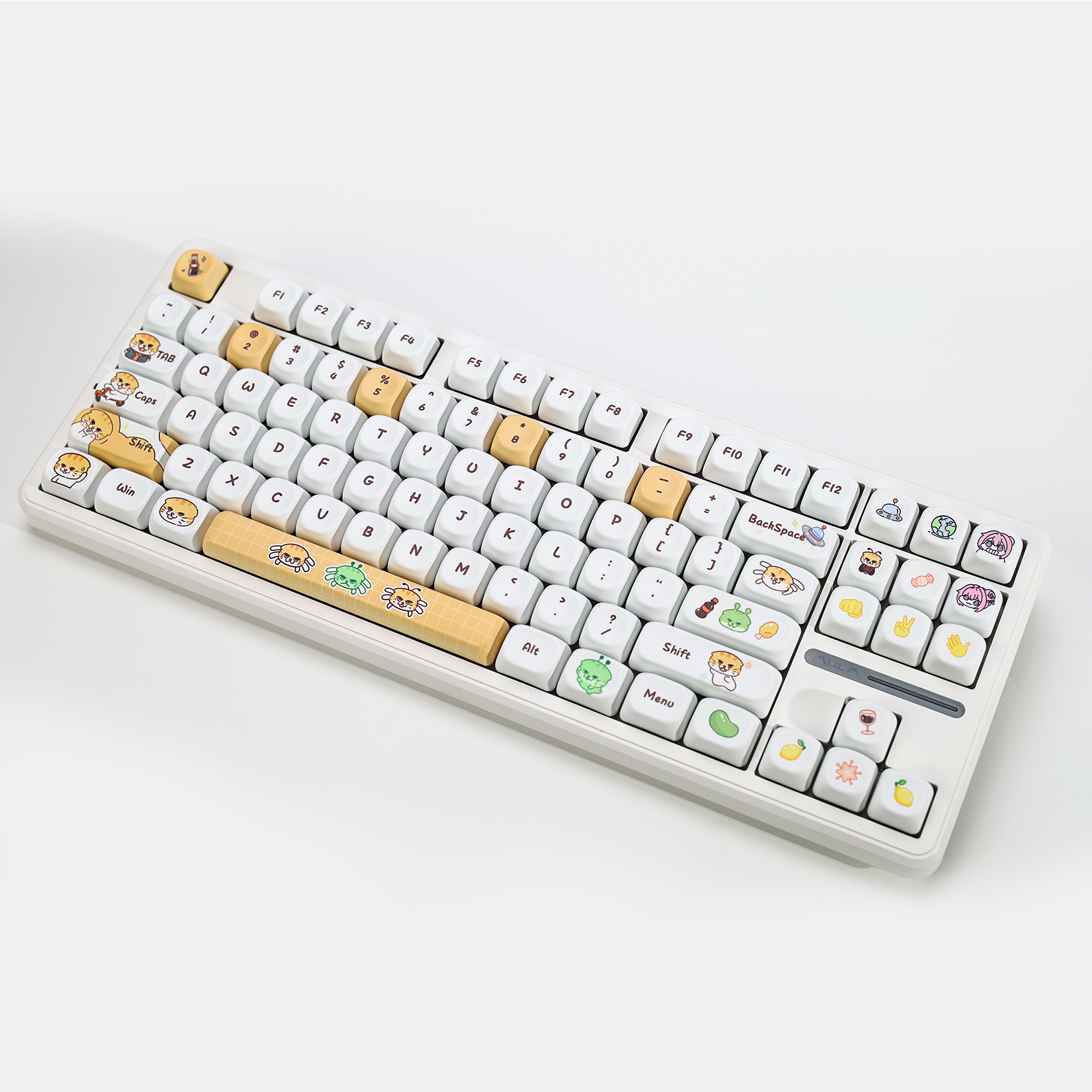 KBDiy Cute Bad Cat Theme Keyca - Gaming Keyboard Number Pad recension och pris