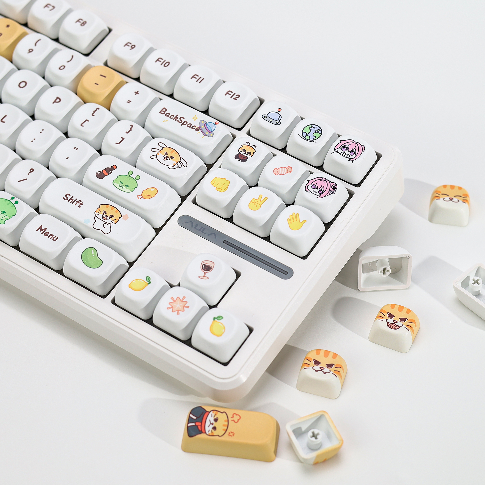 KBDiy Cute Bad Cat Theme Keyca - Gaming Keyboard Number Pad recension och pris