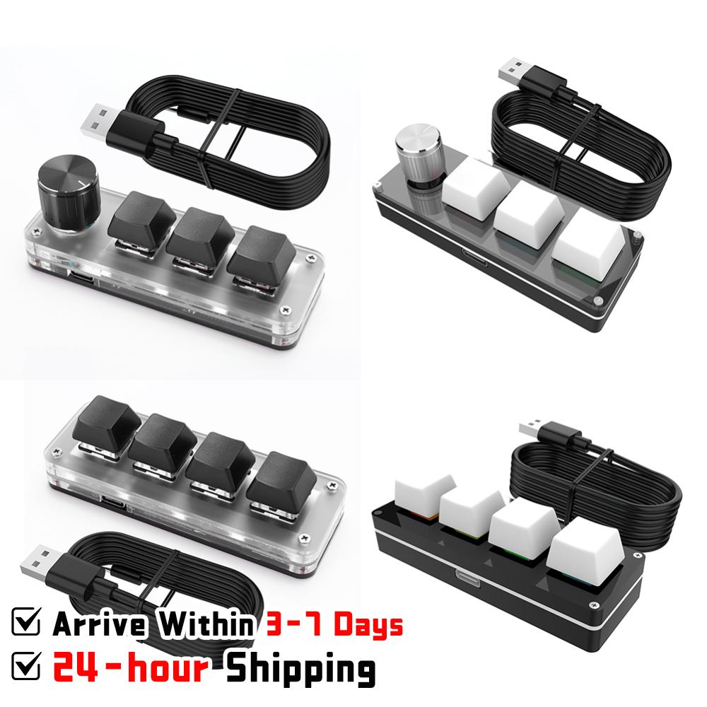 3 Key 1 Knob/4 Key Programming - Gaming Keyboard 1 Hand recension och pris