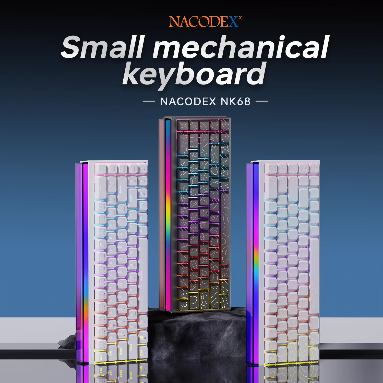 New Ajazz Nacodex Nk68 Mechani - Gaming Keyboard Blue Switches recension och pris