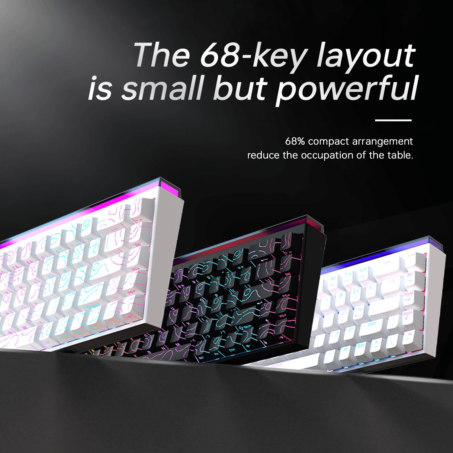 New Ajazz Nacodex Nk68 Mechani - Gaming Keyboard Blue Switches recension och pris