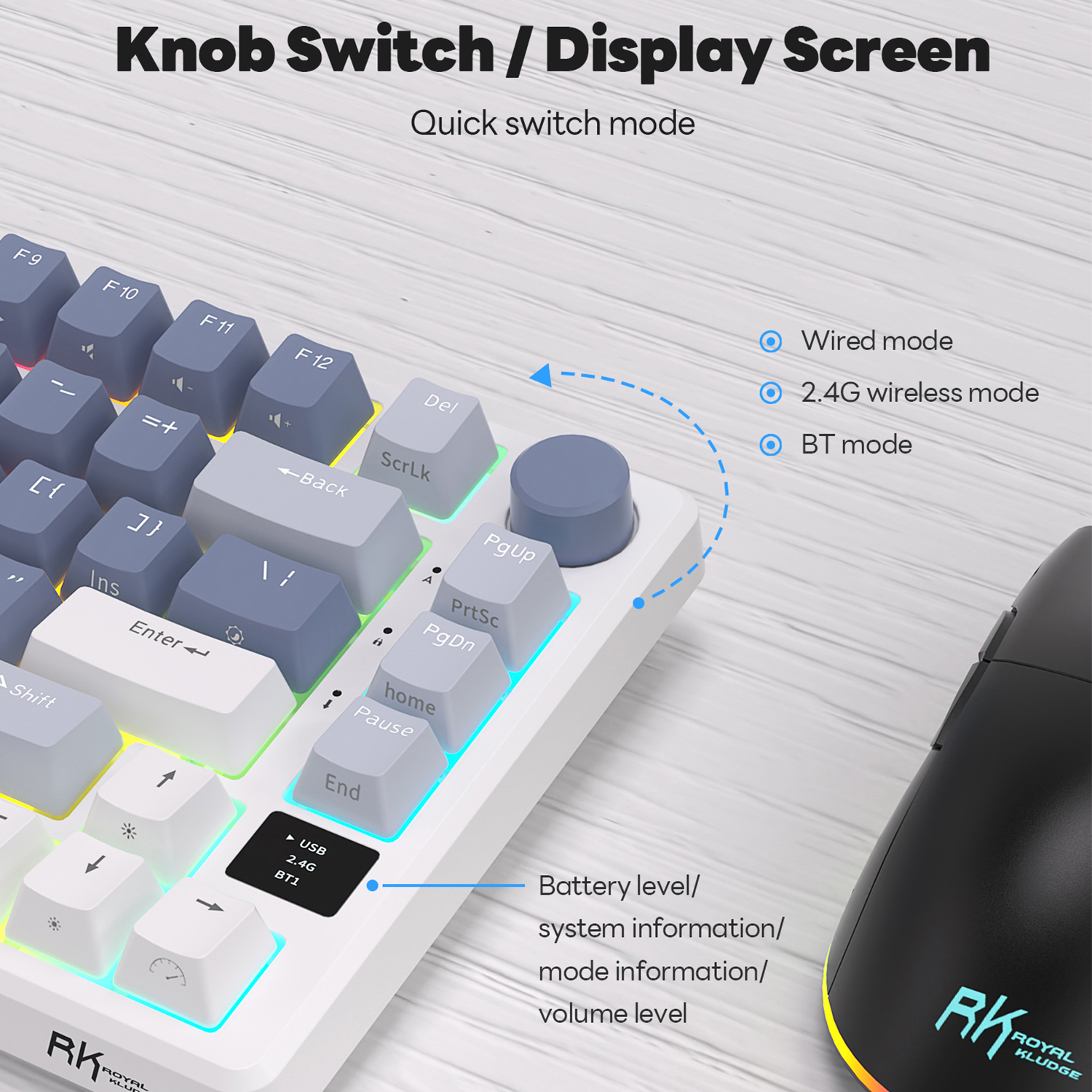 RK ROYAL KLUDGE M75 2.4G Wirel - Gaming Keyboard Mobile recension och pris