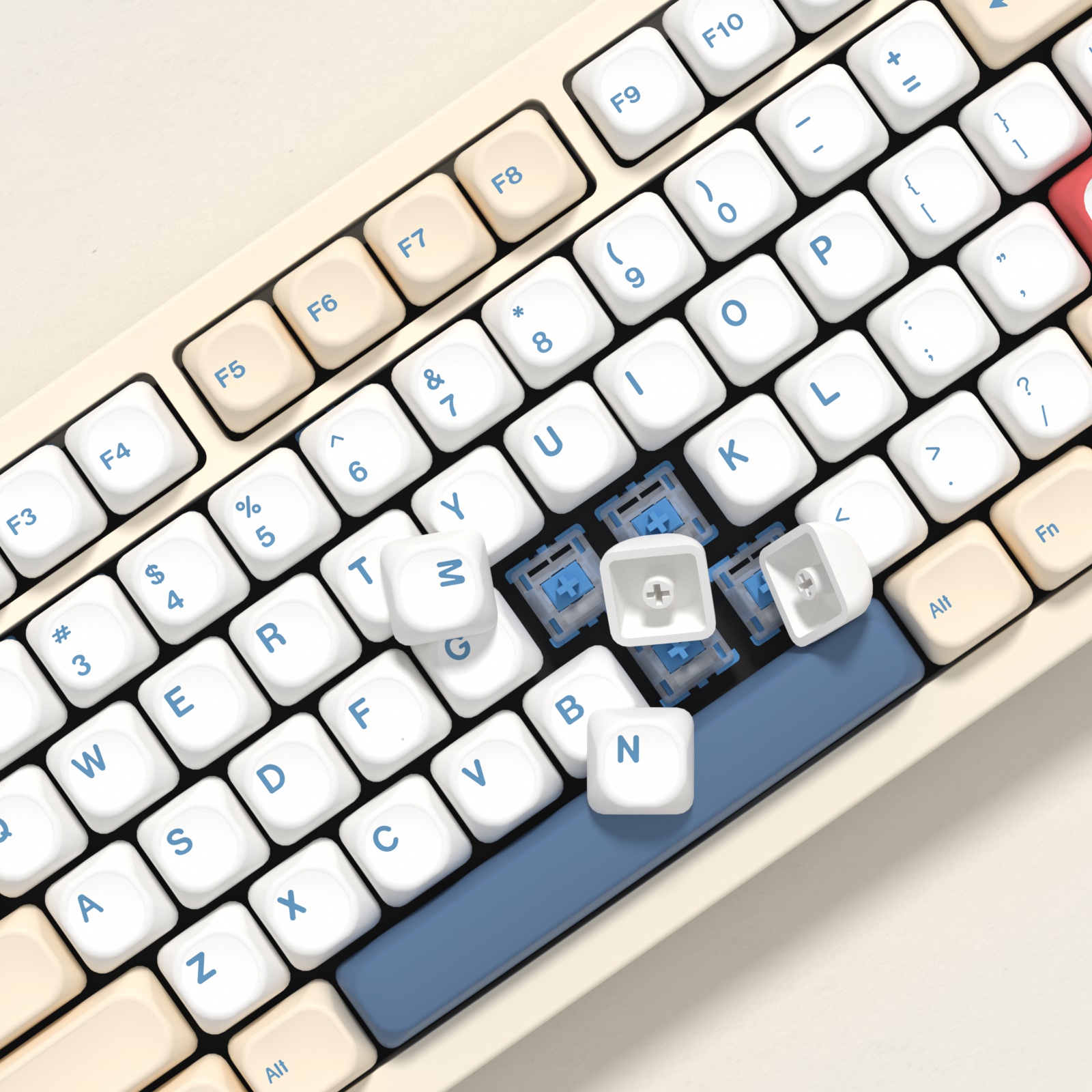 KBDiy GMK Soymilk Keycaps Retr - Gaming Keyboard Number Pad recension och pris
