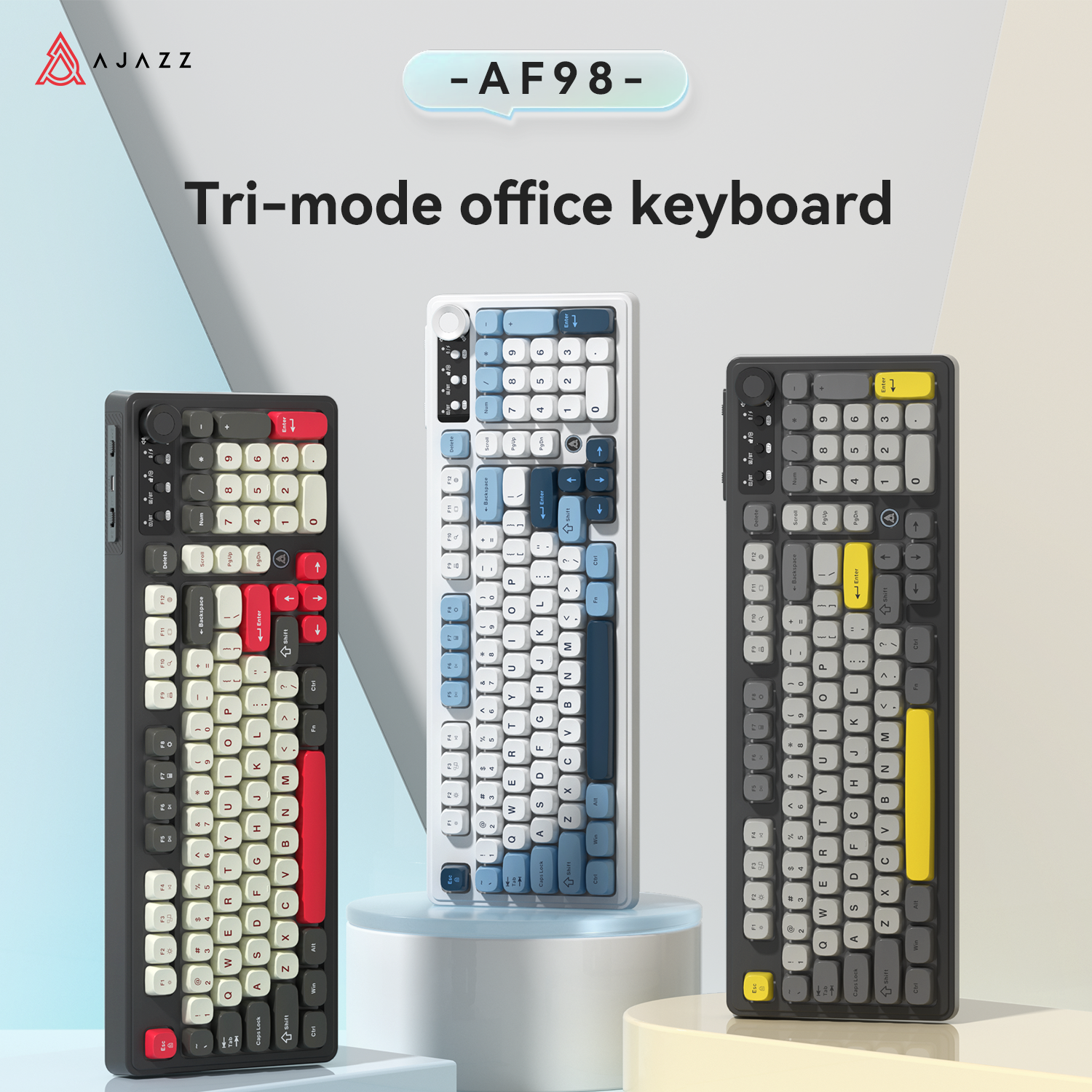 AJAZZ AF98 Wired/Wireless Keyb - Gaming Keyboard Blue Switches recension och pris