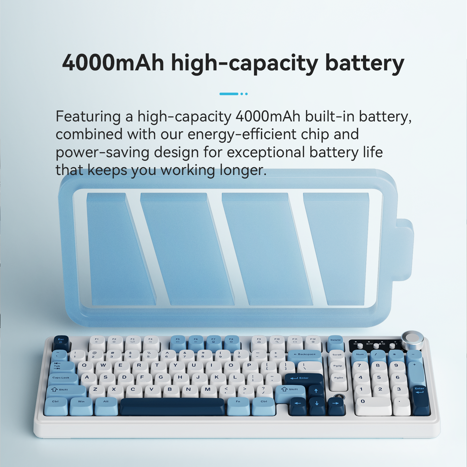 AJAZZ AF98 Wired/Wireless Keyb - Gaming Keyboard Blue Switches recension och pris