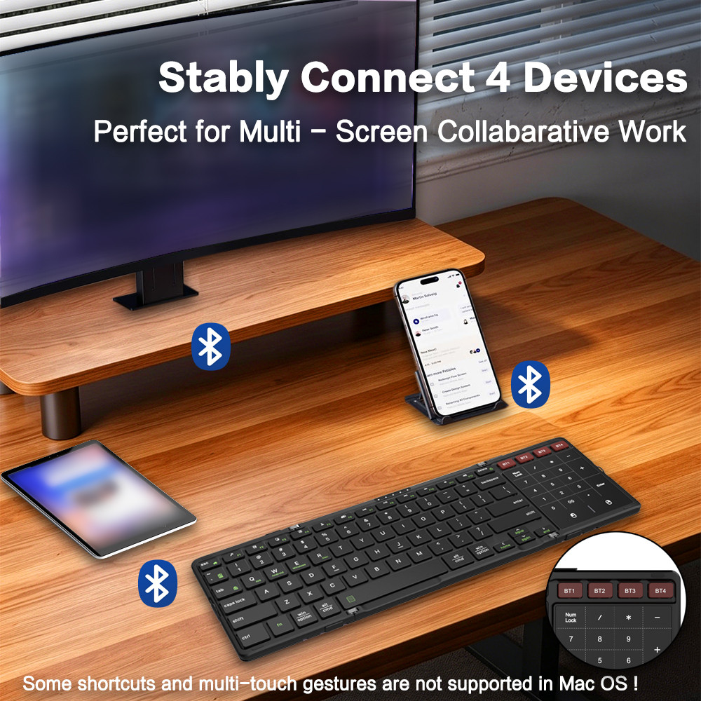 JOMAA Foldable Bluetooth Keybo - Gaming Keyboard Number Pad recension och pris