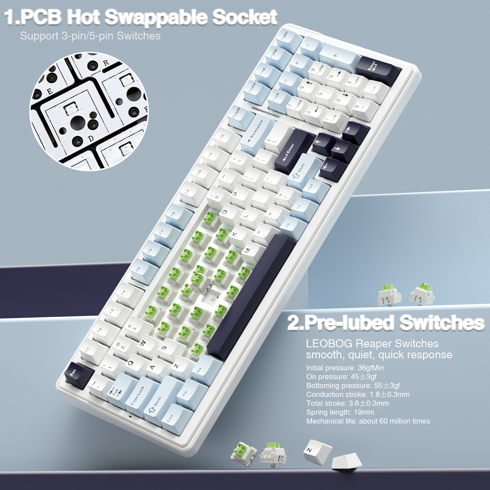 AULA F99 Machanical Keyboard B - Gaming Keyboard Mobile recension och pris