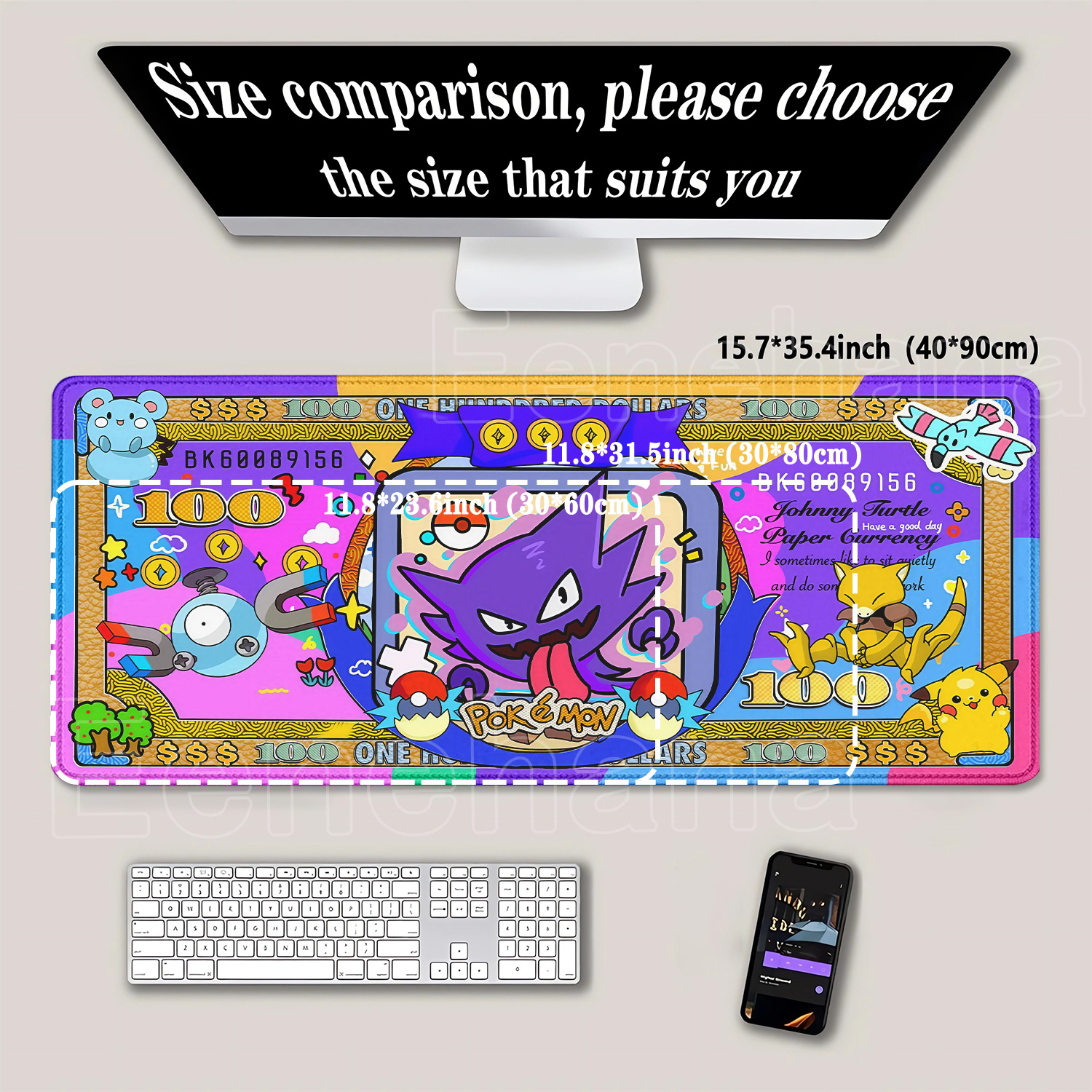 Pokemon banknotes Kawaii Anime - Gaming Keyboard Typewriter recension och pris