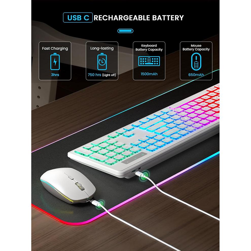 Backlit Wireless Keyboard and  - Gaming Keyboard Bluetooth recension och pris