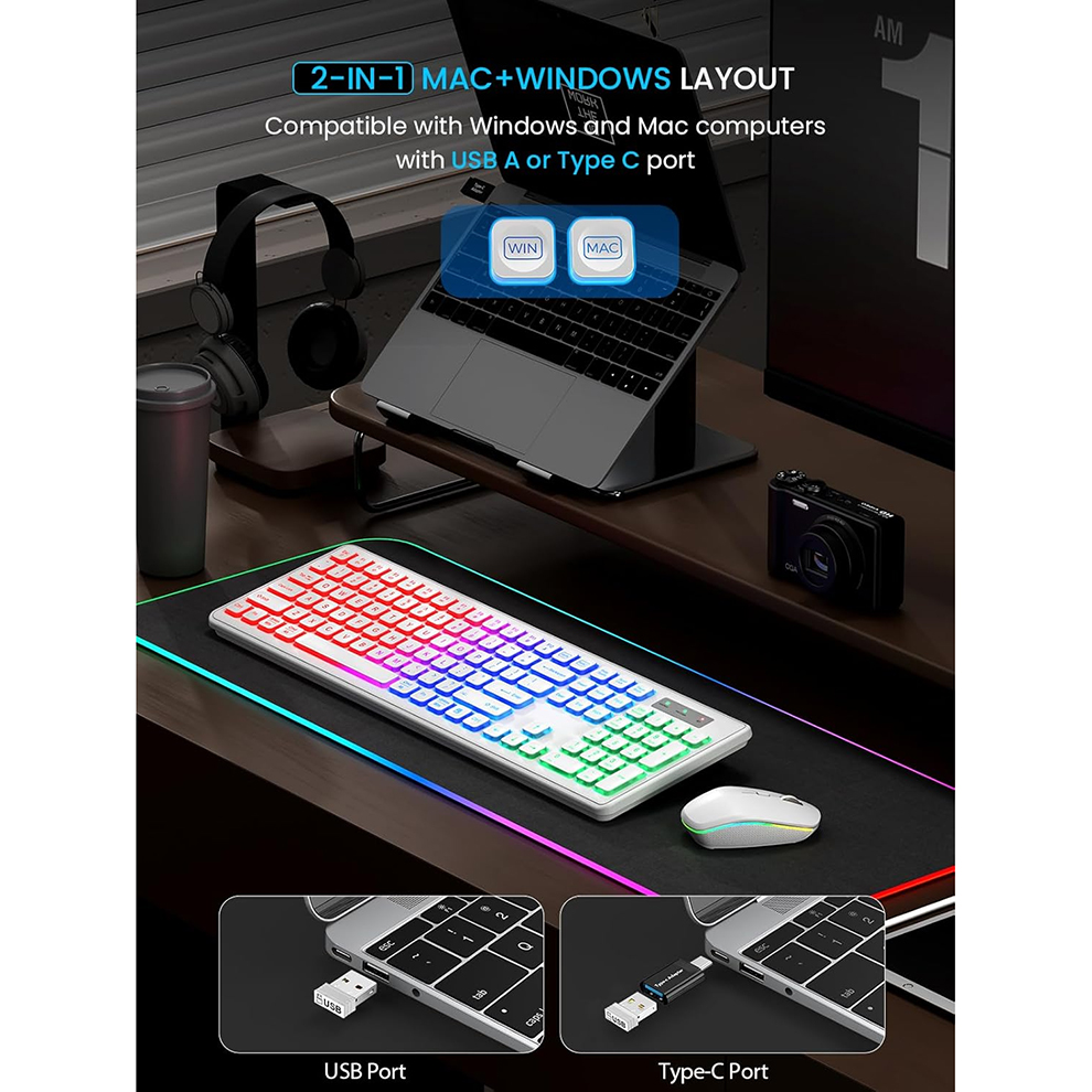 Backlit Wireless Keyboard and  - Gaming Keyboard Bluetooth recension och pris