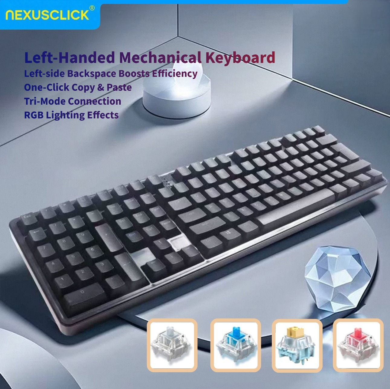 NexusClick Ergonomic Left Hand - Gaming Keyboard Number Pad recension och pris