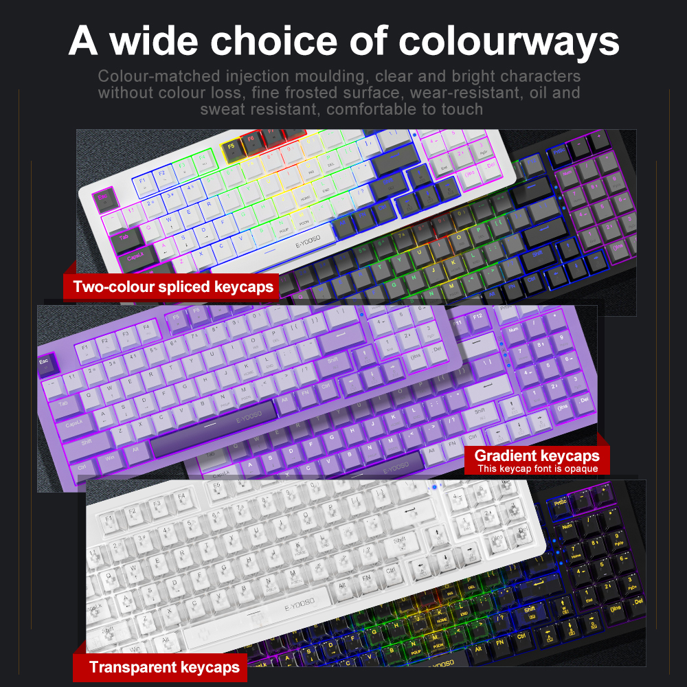 E-YOOSO Z94 USB Mechanical Gam - Gaming Keyboard Blue Switches recension och pris